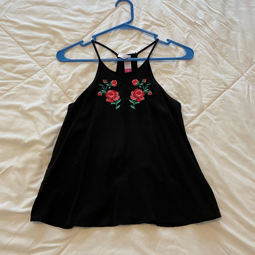 Rose flowy tank top